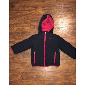 Nike Puffer Jacket | Toddler Boys | Black and Red
